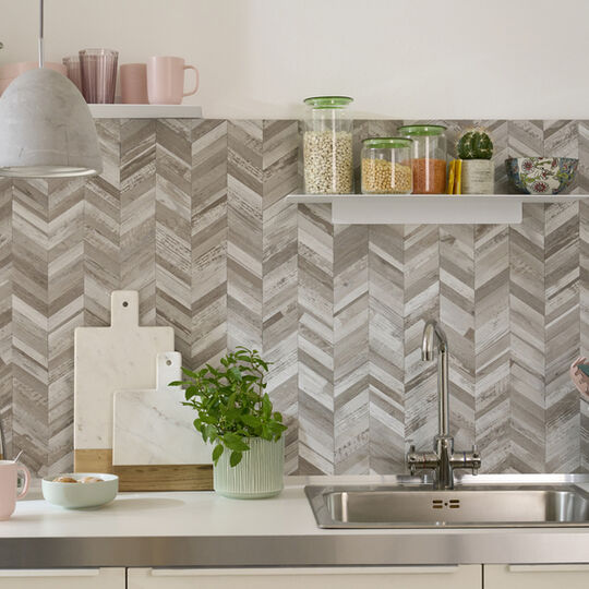 selbstklebende Wandfliese Premium Herringbone image number null